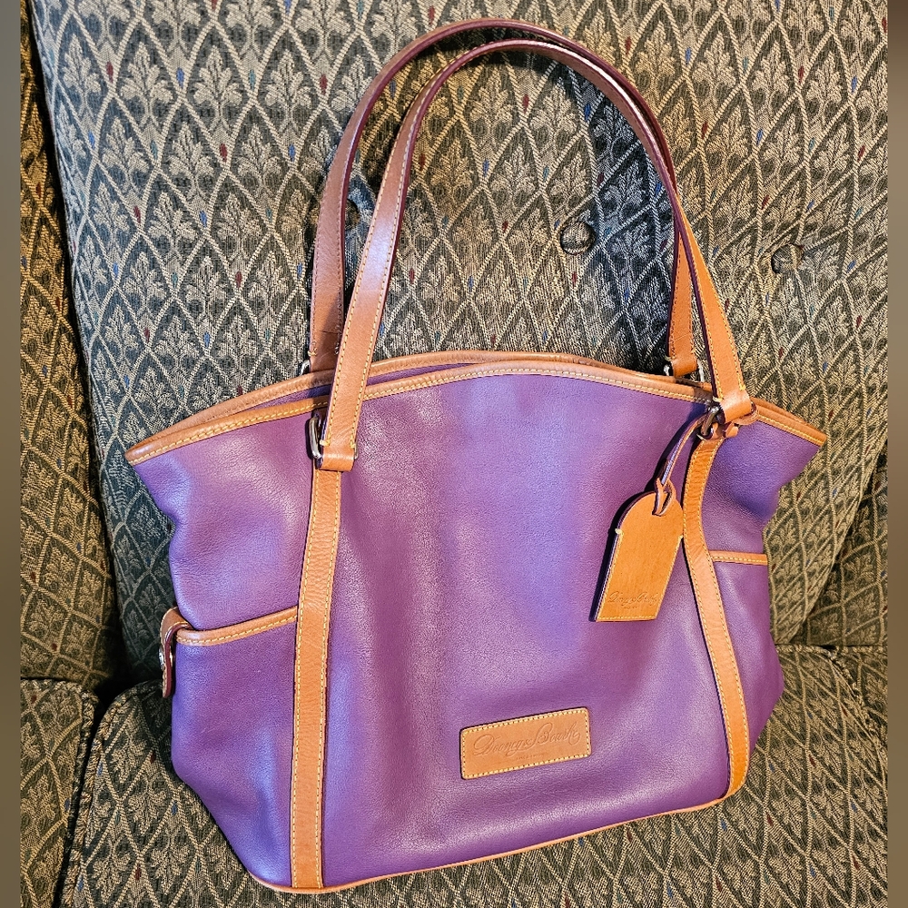 DOONEY & Bourke purple plum leather large tote